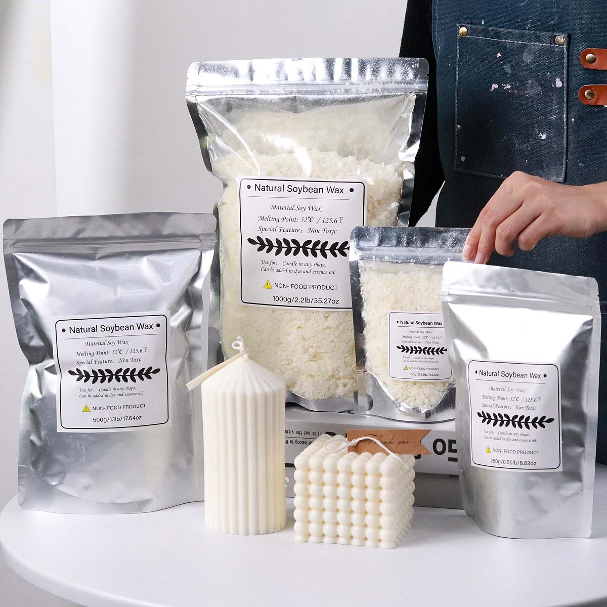 Soy Wax Flake - 500g/1 kg Doğal Soya Balmumu Pul