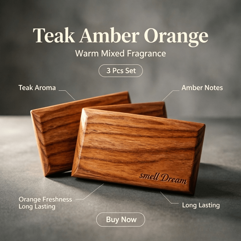 Home Fragrance Brands - Araba Kokusu Tik Ağacı Amber Portakal