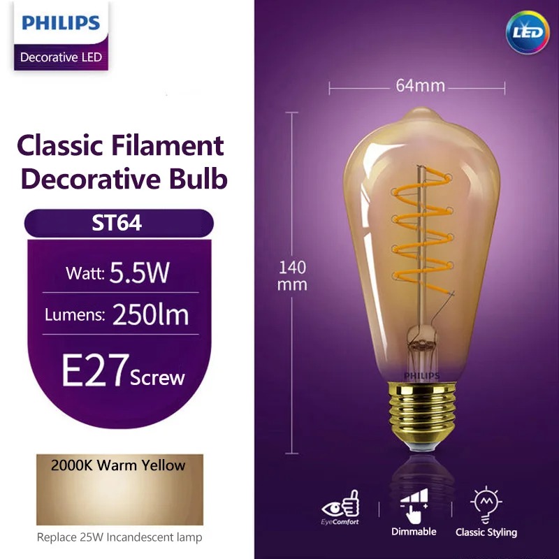 Philips LED ST64 Klasik Filame - Philips Bulb Led Classic incelemesi ve fiyatı