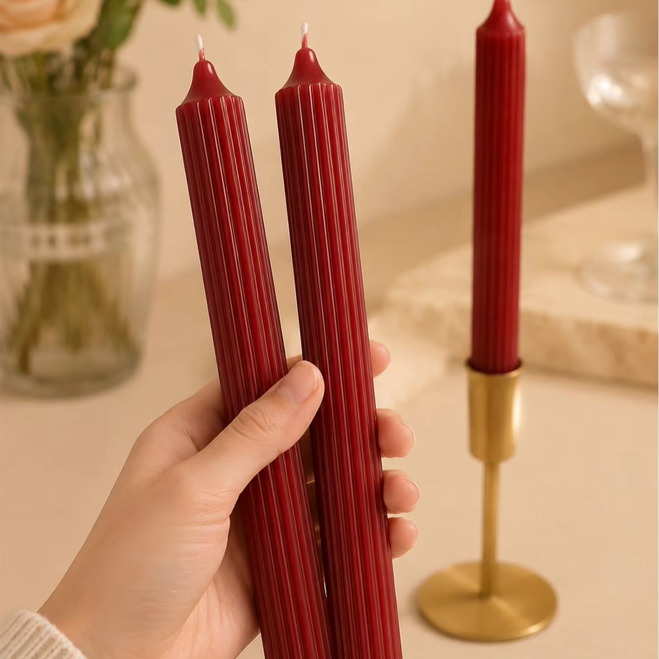 4 adet 25cm Şarap Kırmızısı Ar - Home Fragrance No 4 incelemesi ve fiyatı