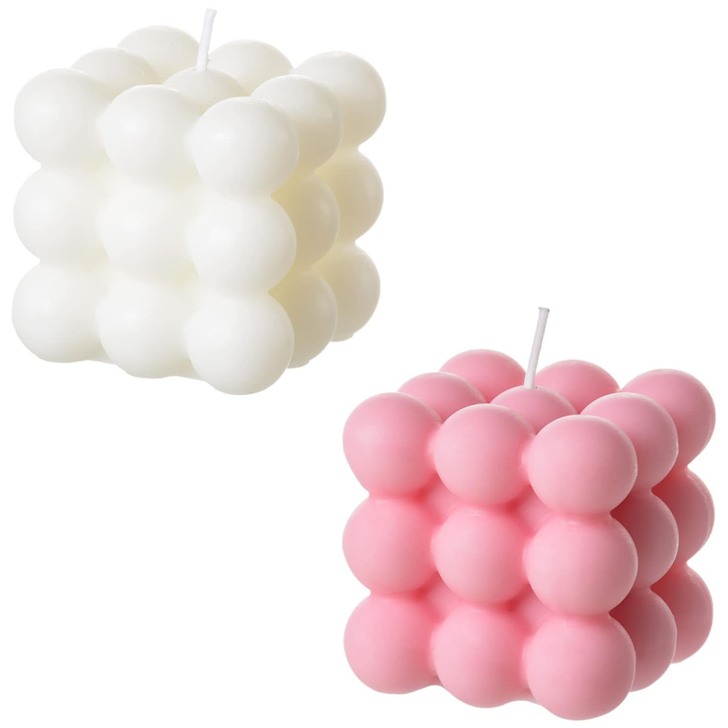 2 Parça Beyaz Pembe Kabarcık M - Soy Wax Flake incelemesi ve fiyatı